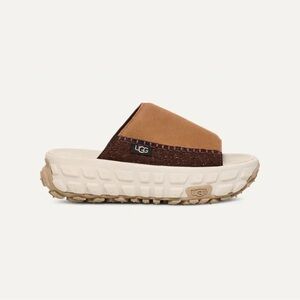 UGG Platform Suede Venture Daze Slides - Women’s 6 - Tan/Brown/Cream